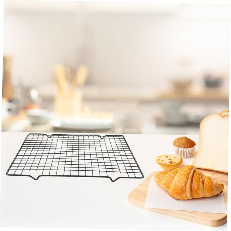 رف شواية الفرن الثقيل 28x25 سم متعدد الاستخدامات رف الخبز والتبريد سهل التنظيف - Image 5